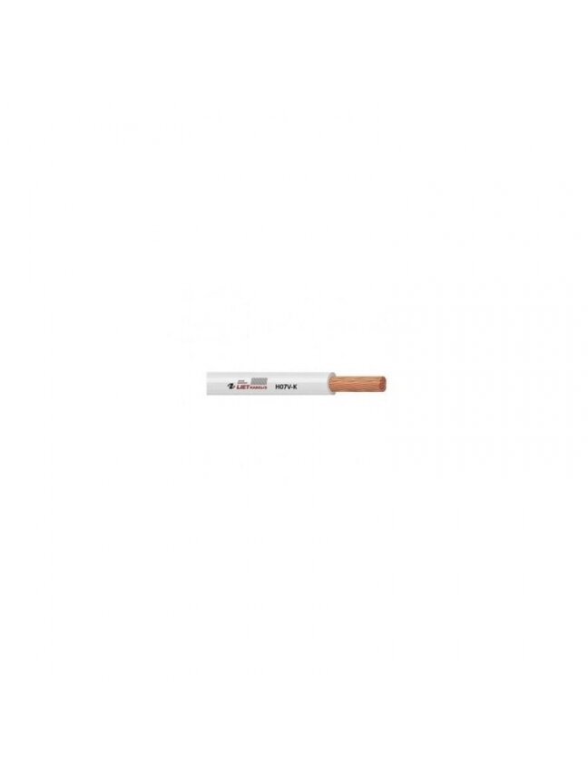 Laidas PV-3/H07V-K, 1 x 1,5 mm², baltas, 100m Laidas PV-3/H07V-K, 1 x 1,5 mm², baltas, 100m