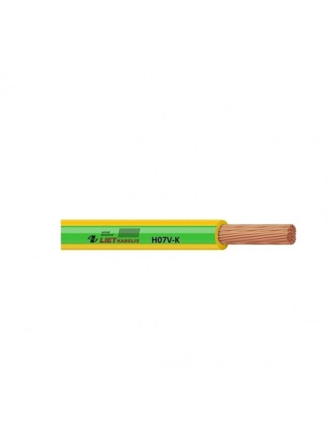 Laidas PV-3/H07V-K, 1 x 16 mm², geltonas/žalias, 100m Laidas PV-3/H07V-K, 1 x 16 mm², geltonas/žalias, 100m