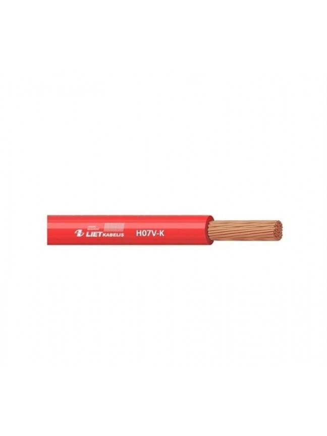 Laidas PV-3/H07V-K, 1 x 16 mm², raudonas, 100m Laidas PV-3/H07V-K, 1 x 16 mm², raudonas, 100m