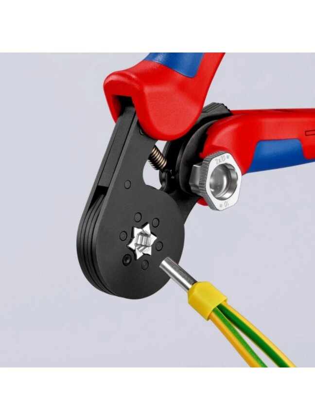 Laidų antgalių užspaudimo replės 0.08-16mm², 6-kant, Knipex 4 Laidų antgalių užspaudimo replės 0.08-16mm², 6-kant, Knipex 4
