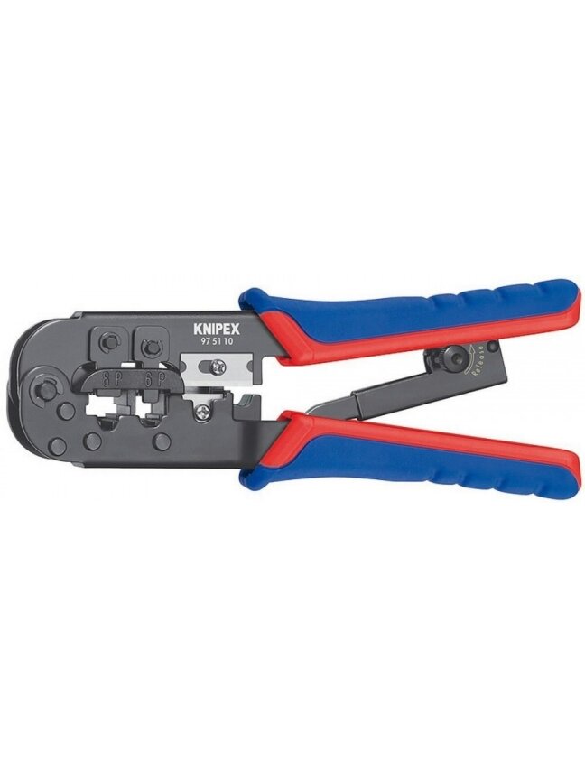 Laidų antgalių užspaudimo replės RJ11/12, RJ45, Knipex 1 Laidų antgalių užspaudimo replės RJ11/12, RJ45, Knipex 1