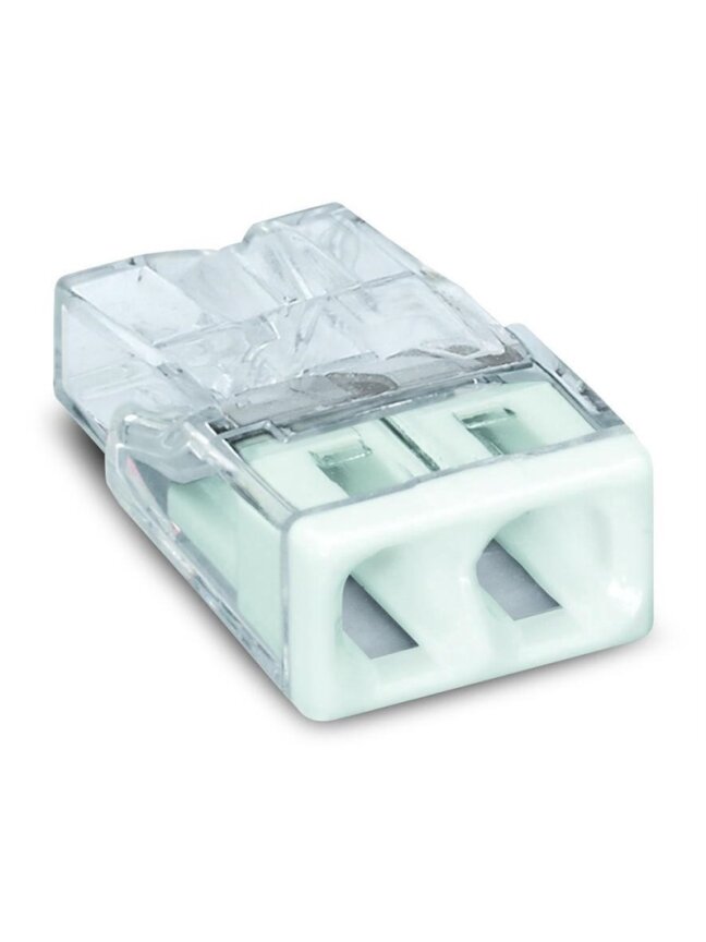 Laidų jungė Wago 2273-202/5, 2 x 0,5-2,5 mm², 450 V, 5 vnt. Laidų jungė Wago 2273-202/5, 2 x 0,5-2,5 mm², 450 V, 5 vnt.