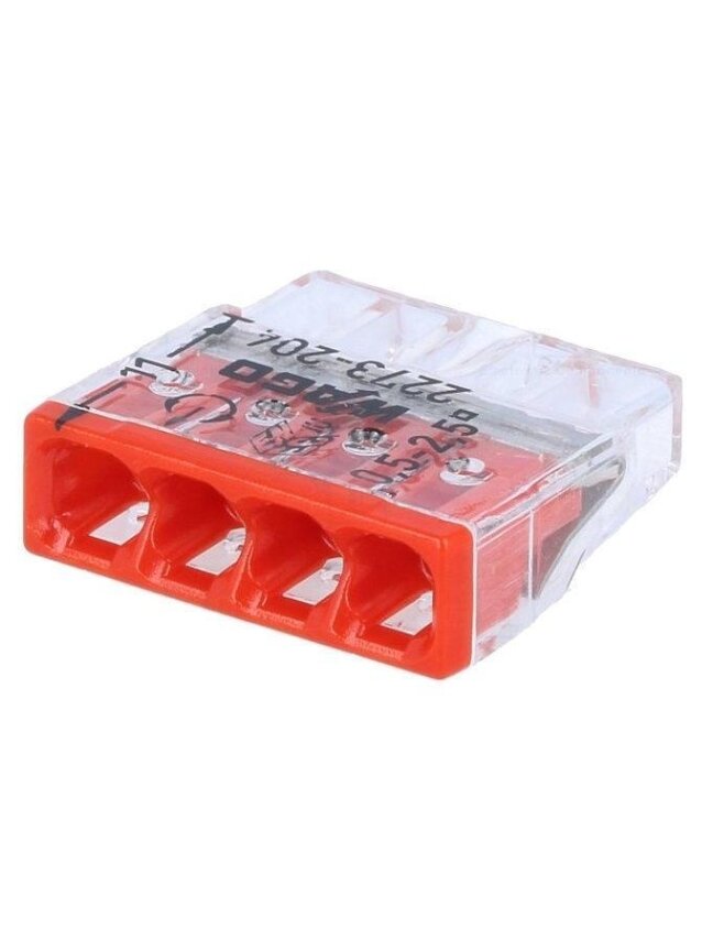 Laidų jungė Wago 2273-204/25,4 x 0,5-2,5 mm², 450 V, 25 vnt.