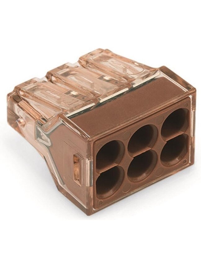 Laidų jungė Wago 773-606/5, 6 x 1,5-4 mm², 400 V, 5 vnt. Laidų jungė Wago 773-606/5, 6 x 1,5-4 mm², 400 V, 5 vnt.