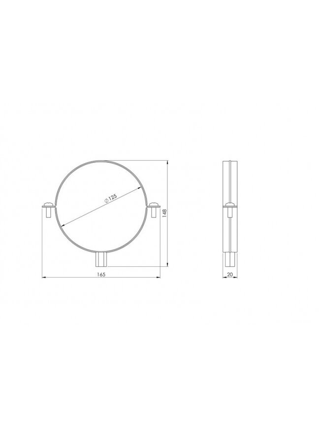 Laikiklis EUROPLAST SBO125, Ø 125 mm 1
