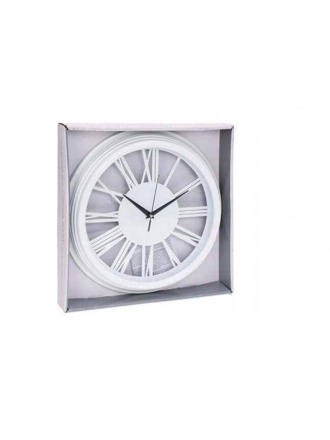 Laikrodis 837362080, balta, plastikas/stiklas, D35 cm 1 Laikrodis 837362080, balta, plastikas/stiklas, D35 cm 1
