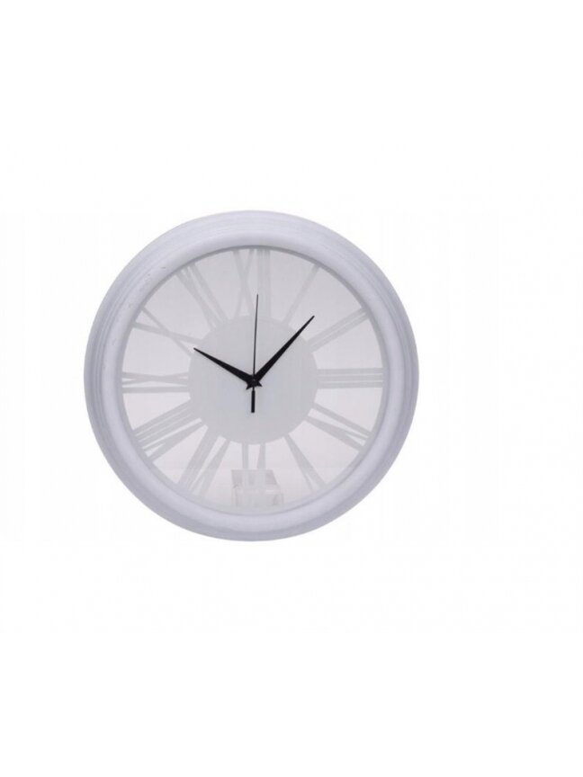 Laikrodis 837362080, balta, plastikas/stiklas, D35 cm Laikrodis 837362080, balta, plastikas/stiklas, D35 cm