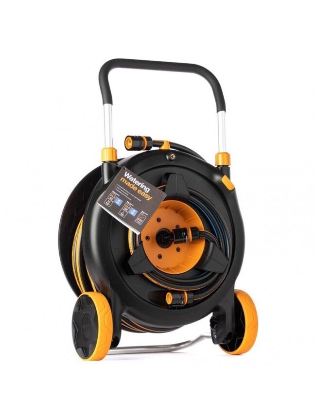 Laistymo vežimėlis su žarna Fiskars 1071670, 56.6 cm 1 Laistymo vežimėlis su žarna Fiskars 1071670, 56.6 cm 1