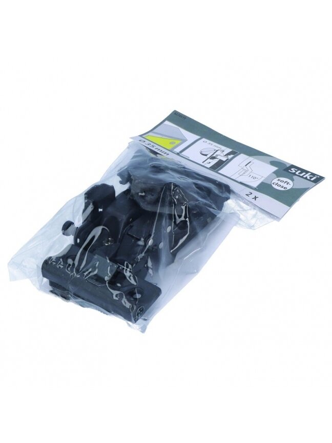 Lankstas baldams Suki, 35 cm, 110 °, juoda, 2 vnt. 2