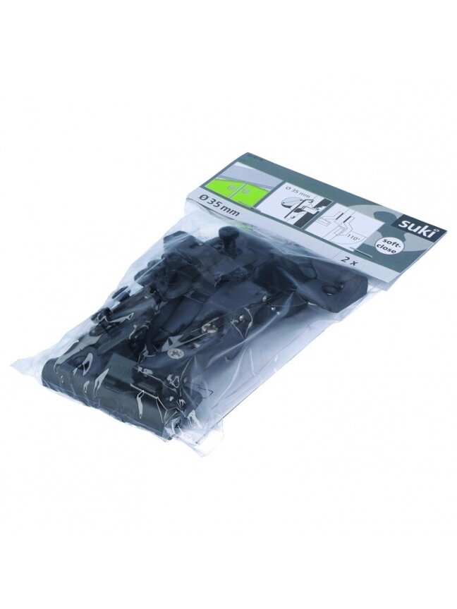 Lankstas baldams Suki, 3.5 cm, 110 °, juoda, 2 vnt. 2