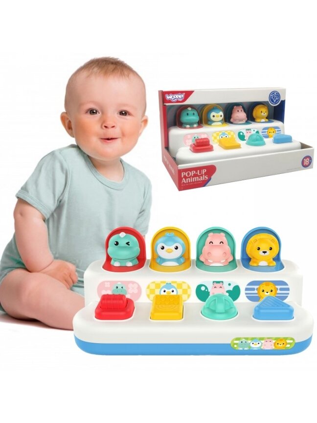 Lavinantis žaislas WOOPIE BABY Iššokantys gyvūnai POP-UP 5