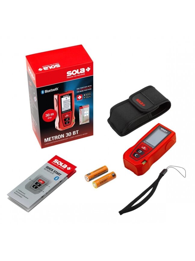 Lazeris atstumui matuoti Metron 30 BT, ±2.0 mm, 0.05-30 m Sola 1 Lazeris atstumui matuoti Metron 30 BT, ±2.0 mm, 0.05-30 m Sola 1