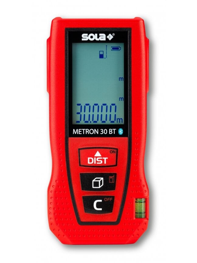 Lazeris atstumui matuoti Metron 30 BT, ±2.0 mm, 0.05-30 m Sola Lazeris atstumui matuoti Metron 30 BT, ±2.0 mm, 0.05-30 m Sola