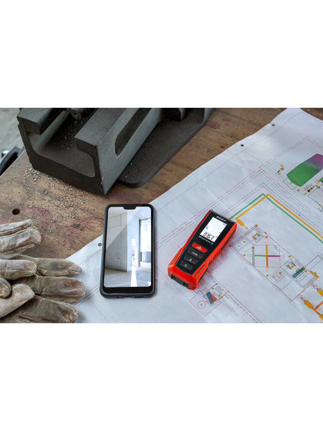 Lazeris atstumui matuoti METRON 60 m ±1,5 mm su Bluetooth ir posvyrio jutikliu SOLA (Metron60BTI) 10