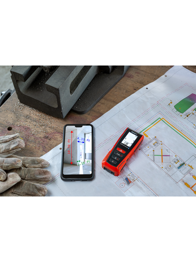 Lazeris atstumui matuoti METRON 60 m ±1,5 mm su Bluetooth ir posvyrio jutikliu SOLA (Metron60BTI) 11