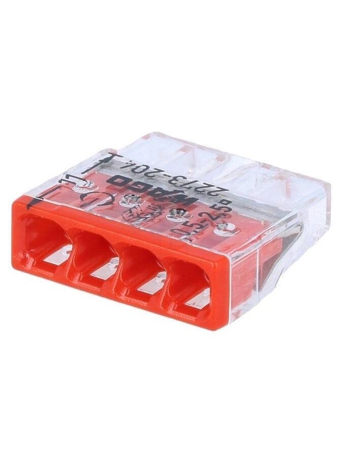 Laidų jungė Wago 2273-204/25,4 x 0,5-2,5 mm², 450 V, 25 vnt. Laidų jungė Wago 2273-204/25,4 x 0,5-2,5 mm², 450 V, 25 vnt.