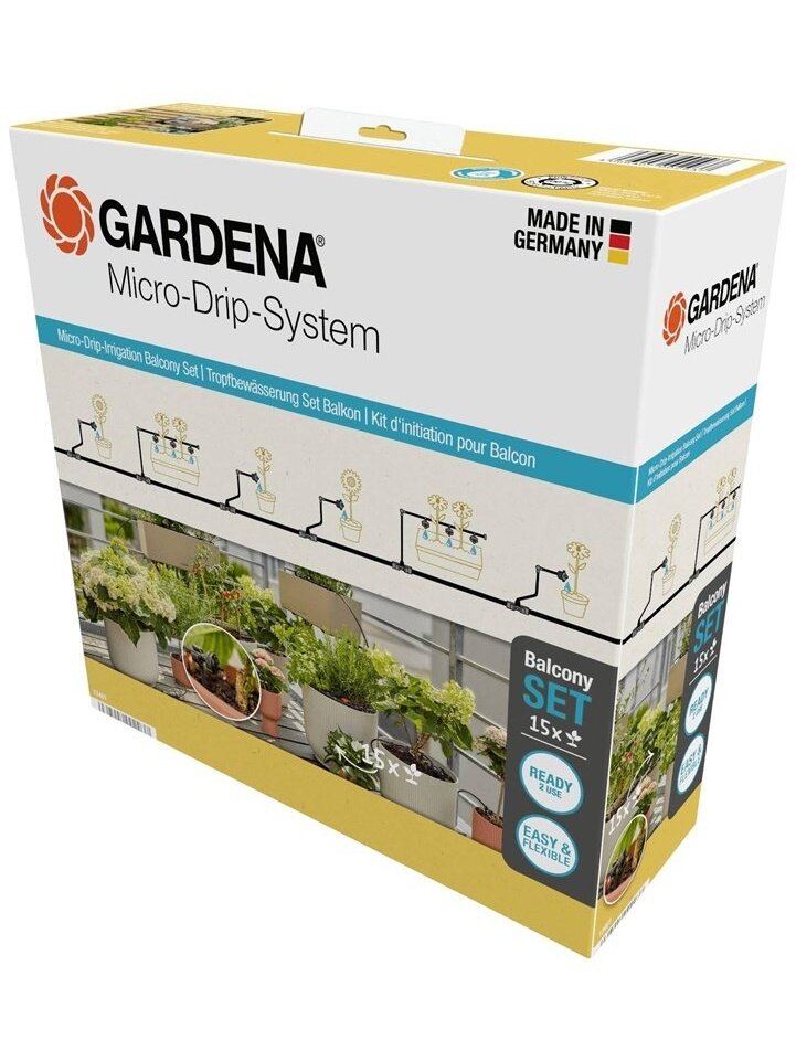 Laistymo sistema Gardena Micro Drip System Balcony 38 vnt Laistymo sistema Gardena Micro Drip System Balcony 38 vnt