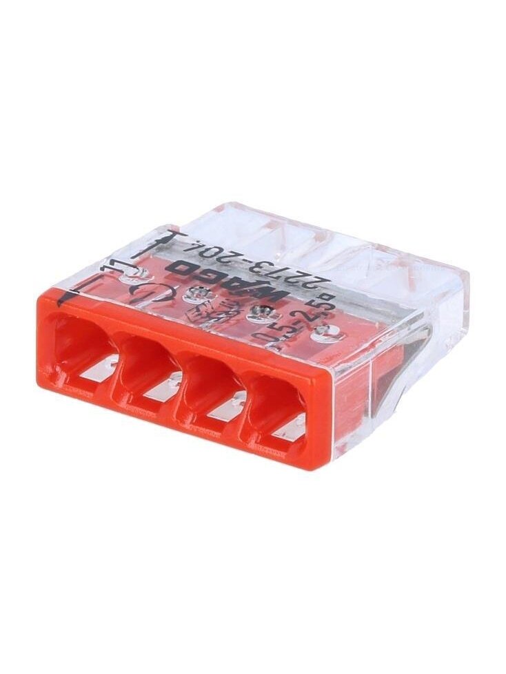 Laidų jungė Wago 2273-204/25,4 x 0,5-2,5 mm², 450 V, 25 vnt. 2 Laidų jungė Wago 2273-204/25,4 x 0,5-2,5 mm², 450 V, 25 vnt. 2