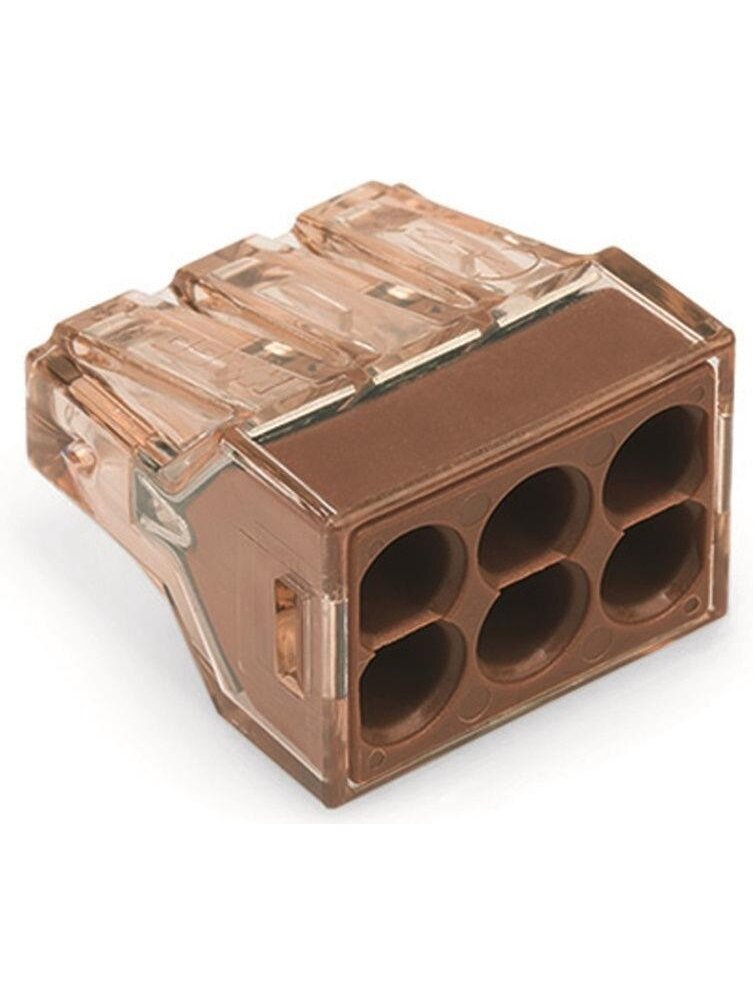 Laidų jungė Wago 773-606/5, 6 x 1,5-4 mm², 400 V, 5 vnt.
