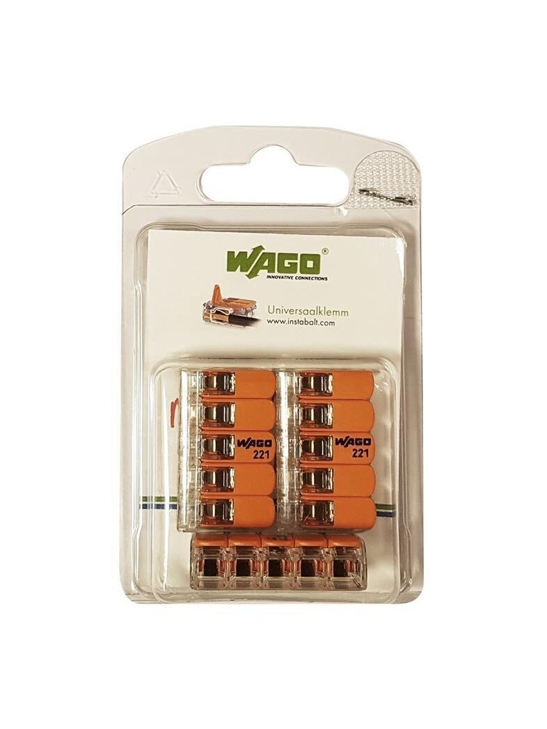 Laidų jungė Wago 221-615/3, 5 x 0,5-6 mm², 450 V, 3 vnt. 1