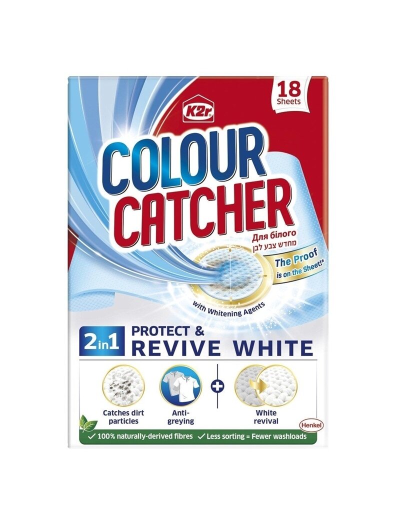Lapeliai skalbimo mašinai K2R revive white 18vnt Lapeliai skalbimo mašinai K2R revive white 18vnt