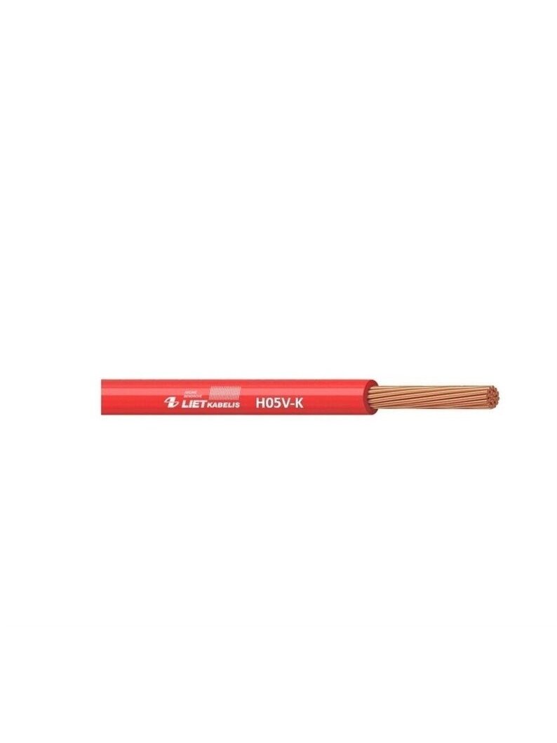 Laidas PV-3/H05V-K, 1 x 0,75 mm², raudonas, 100m