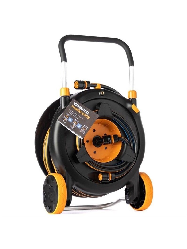 Laistymo vežimėlis su žarna Fiskars 1071670, 56.6 cm 1 Laistymo vežimėlis su žarna Fiskars 1071670, 56.6 cm 1