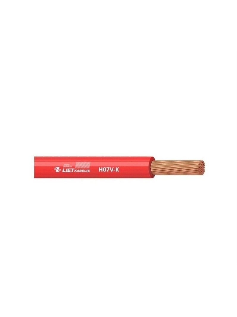 Laidas PV-3/H07V-K, 1 x 6 mm², raudonas, 100m