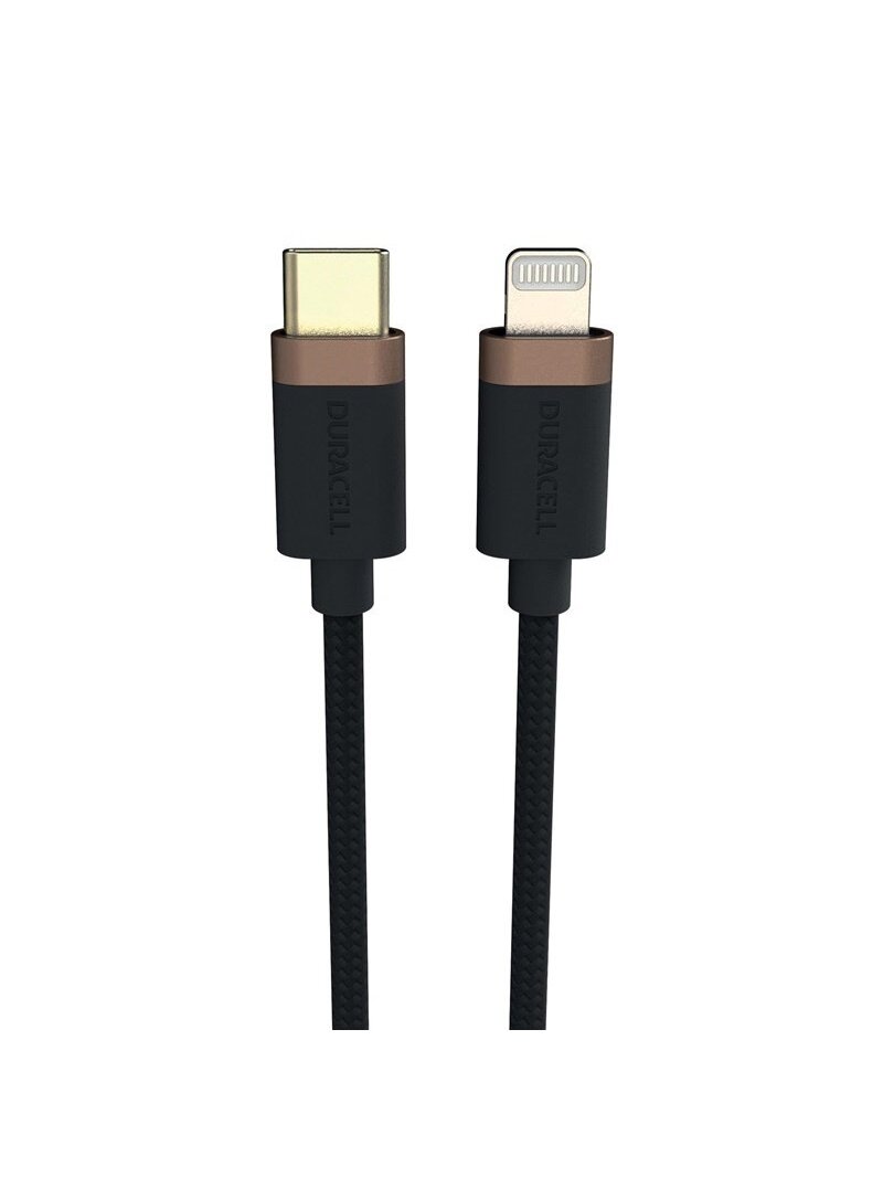 Laidas Duracell USB9012A, Lightning/USB-C, 1 m, pilka 2 Laidas Duracell USB9012A, Lightning/USB-C, 1 m, pilka 2