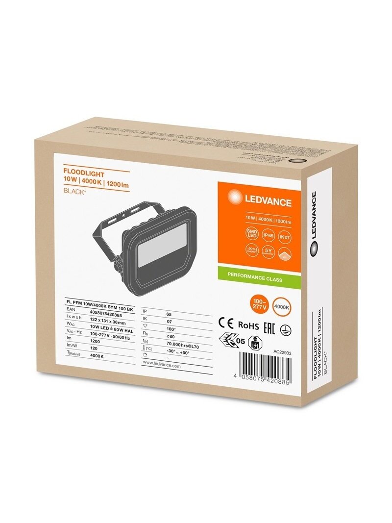Lauko prož LEDVANCE, LED, 10W, 4000K, 1100lm, IP65, 55000h 1