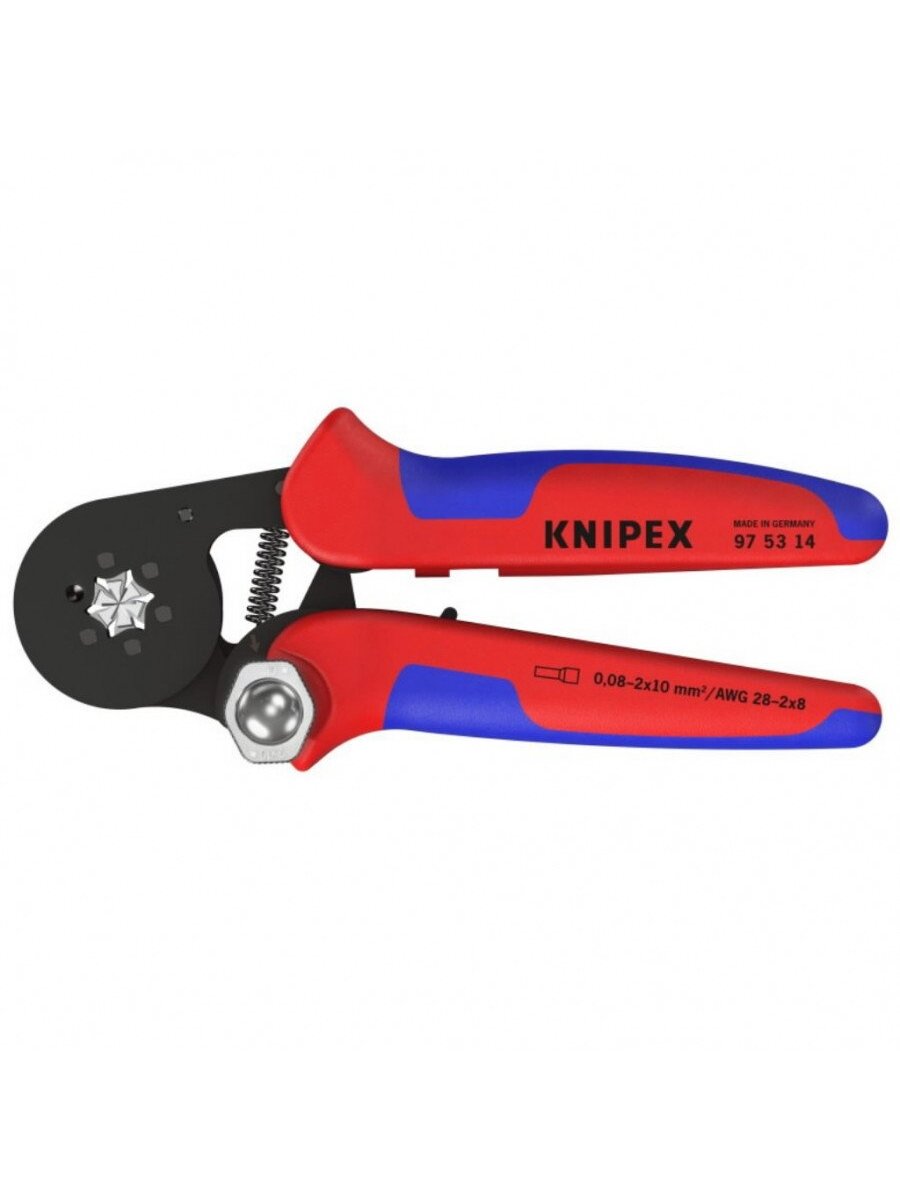 Laidų antgalių užspaudimo replės 0.08-16mm², 6-kant, Knipex