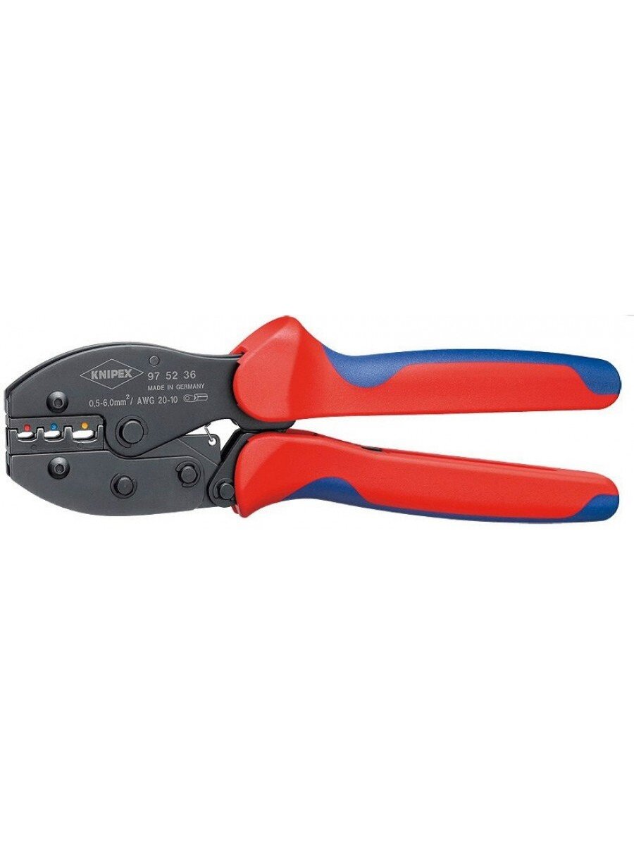 Laidų antgalių užspaudimo replės 0,5-6mm2, Knipex Laidų antgalių užspaudimo replės 0,5-6mm2, Knipex