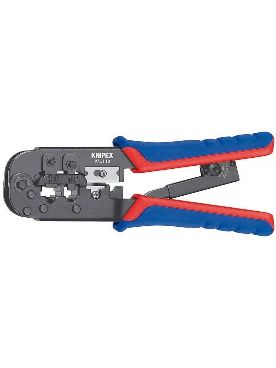 Laidų antgalių užspaudimo replės RJ11/12, RJ45, Knipex 1 Laidų antgalių užspaudimo replės RJ11/12, RJ45, Knipex 1