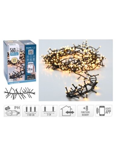 LED girlianda BLACK WW-560