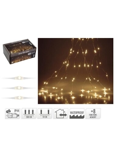 LED girlianda SILVER WW-300