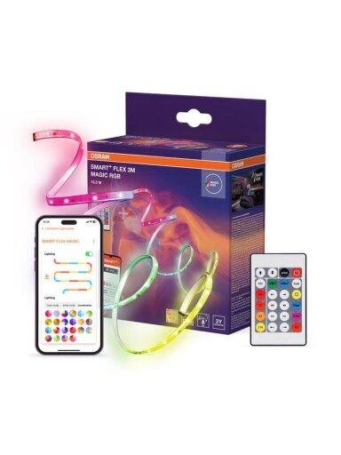 LED juostos rinkinys RGB Osram 15.5W/m, 3m, su pulteliu