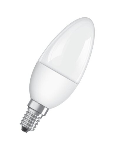 LED lemputė Osram, B35, 5W, E14, 827, 470lm, dim, mat