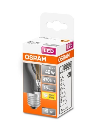 LED lemputė OSRAM, P45, E27, 4 W, 470 lm, 2700 K