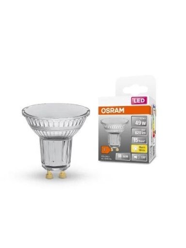 LED lemputė Osram PAR16 120°, 6.9W, GU10, 2700K, 620lm