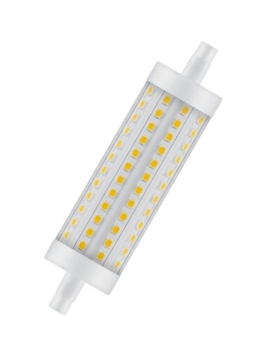 LED lemputė Osram R7S, 118mm, 12.5W, 2700K, 1521lm, skaidri
