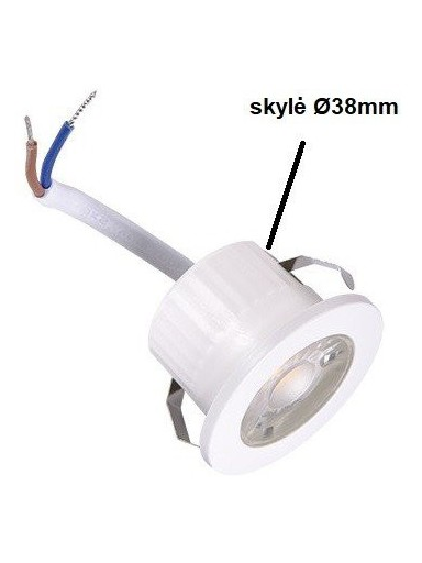 LED šviestuvas į pakalimą 3W - 4000K - IP44 baltas