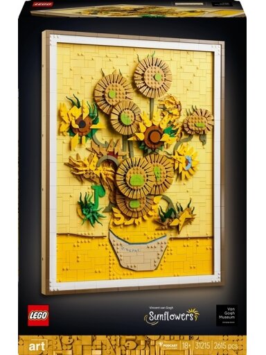 LEGO® Art Vincent van Gogh – „Saulėgrąžos“ 31215, 2615 vnt.