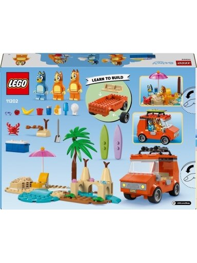 LEGO® Bluey Bluey's Beach & Family Car Trip 11202, 133 pcs