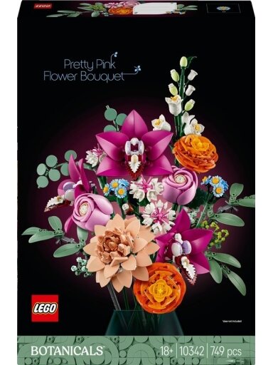 LEGO® Botanical Collection Pink Flower Bouquet, 749 vnt.