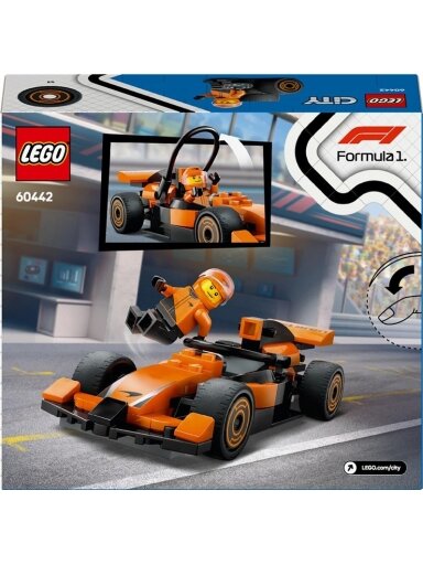 LEGO® City F1® Driver with McLaren Race Car 60442, 86 vnt.
