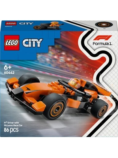 LEGO® City F1® Driver with McLaren Race Car 60442, 86 vnt.