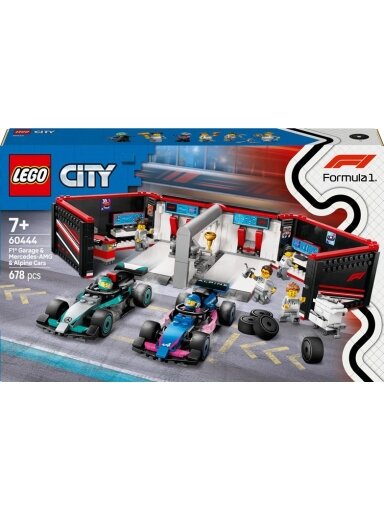 LEGO® City F1® Garage & Mercedes-AMG & Alpine Cars, 678 vnt.