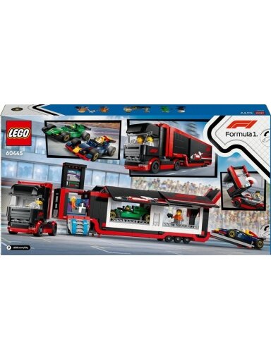 LEGO® City F1® Truck with RB20 & AMR24 F1® Cars, 1086 vnt.