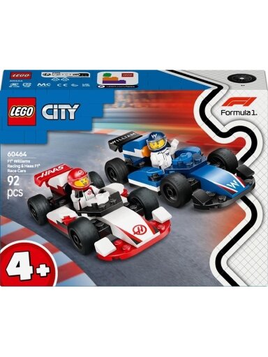 LEGO® City F1® Williams Racing & Haas F1® Race Cars, 92 vnt.