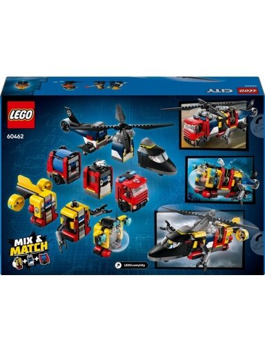 LEGO® City Helicopter, Fire Engine & Submarine, 874 vnt.